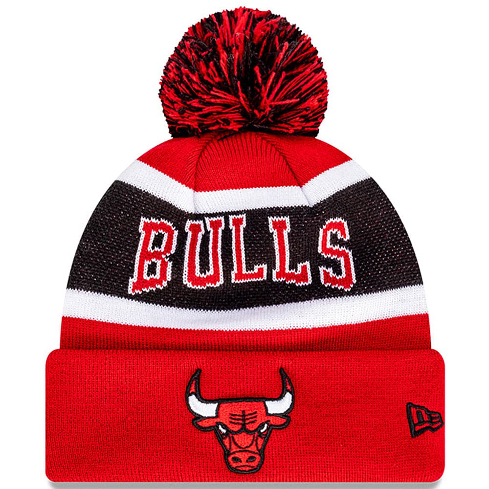 New Era Beanies Chicago Bulls New Era NBA Team Wordmark Knit Beanie - Red