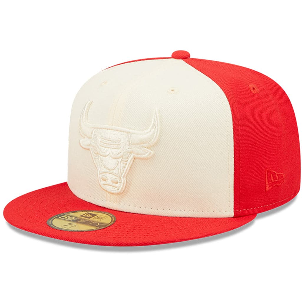 New Era Caps Chicago Bulls New Era NBA Tonal 2-Tone 59FIFTY Fitted Hat  - Red