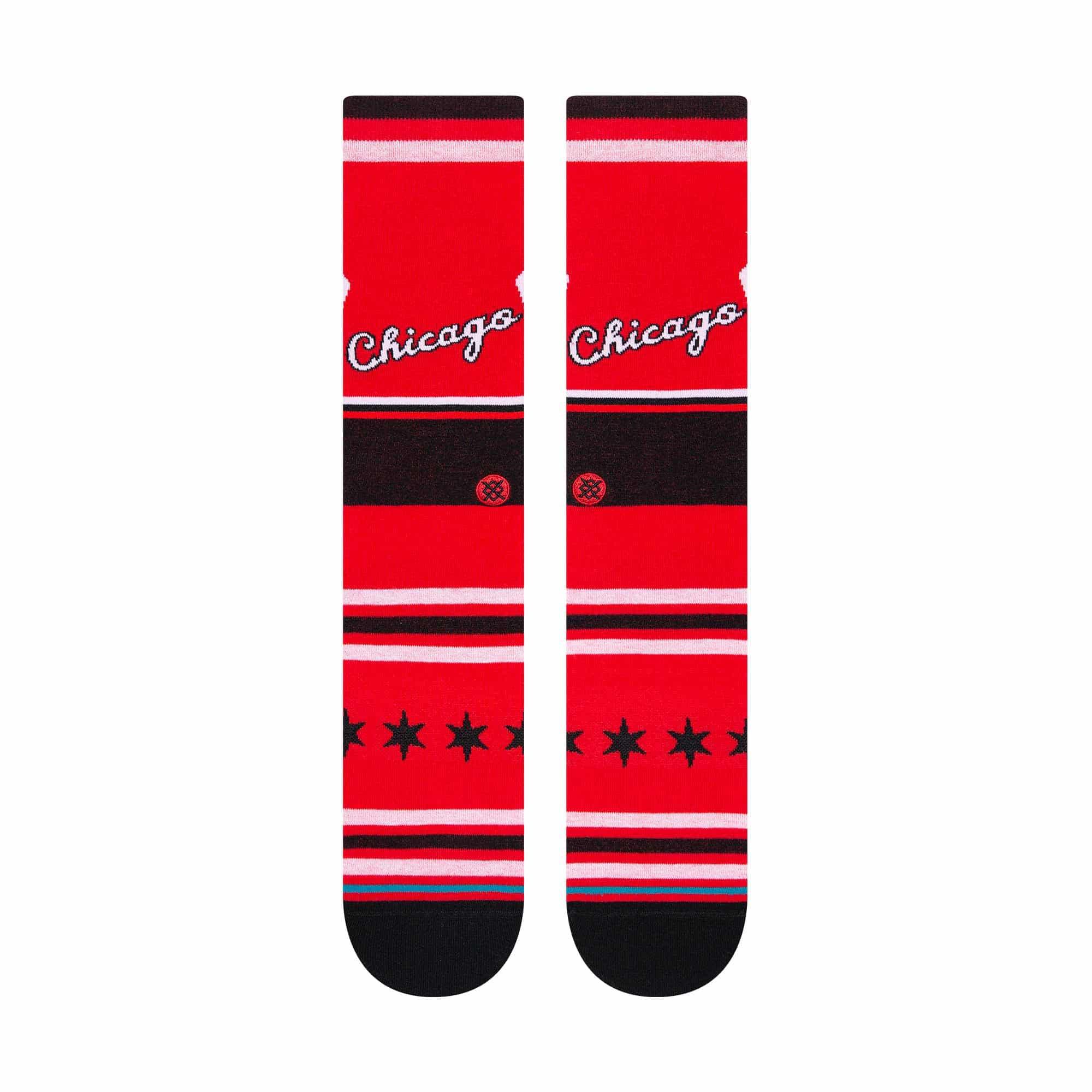 Stance Socks Large (9-12 US) Chicago Bulls Stance NBA 21-22 City Edition Crew Socks - Red