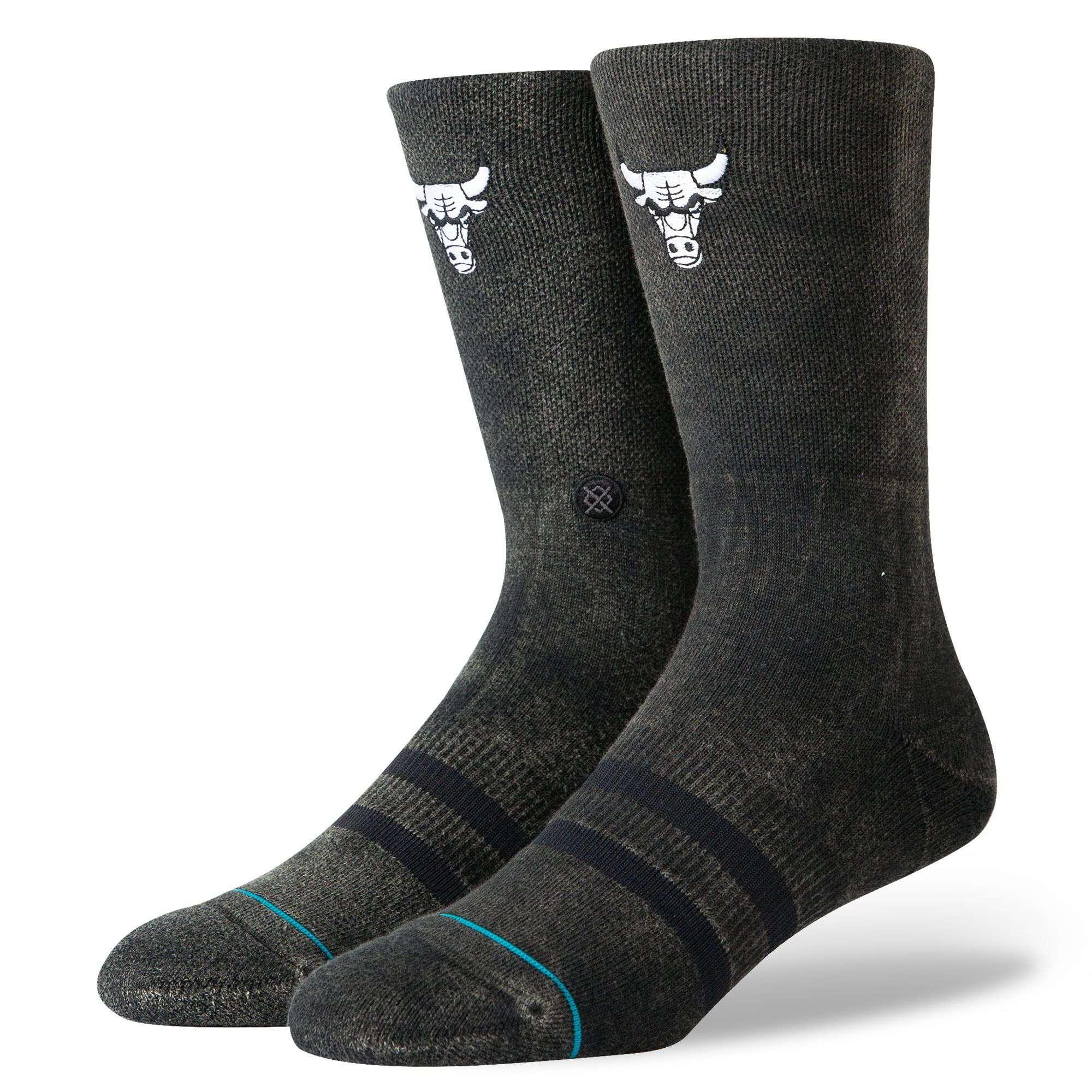 Stance Socks Chicago Bulls Stance NBA Blacktop Crew Socks - Black