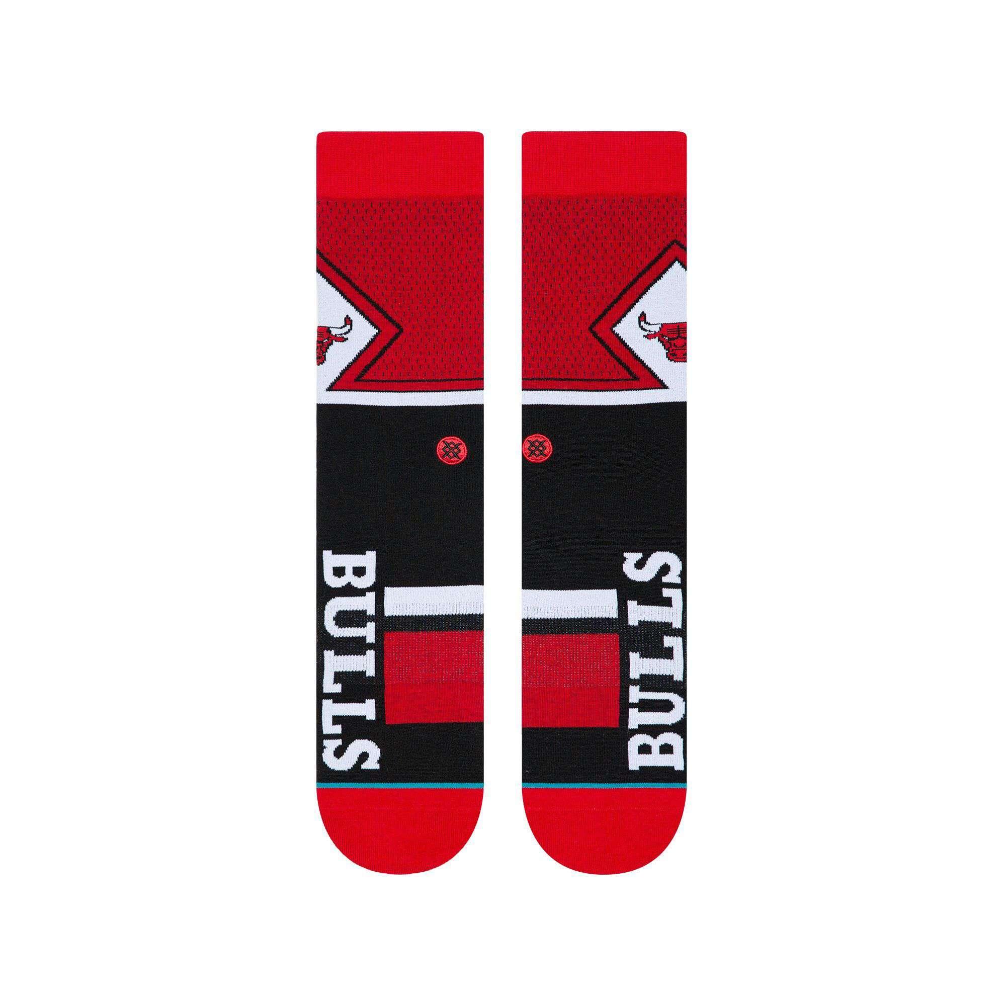 Stance Socks Chicago Bulls Stance NBA Shortcut Crew Socks - Red