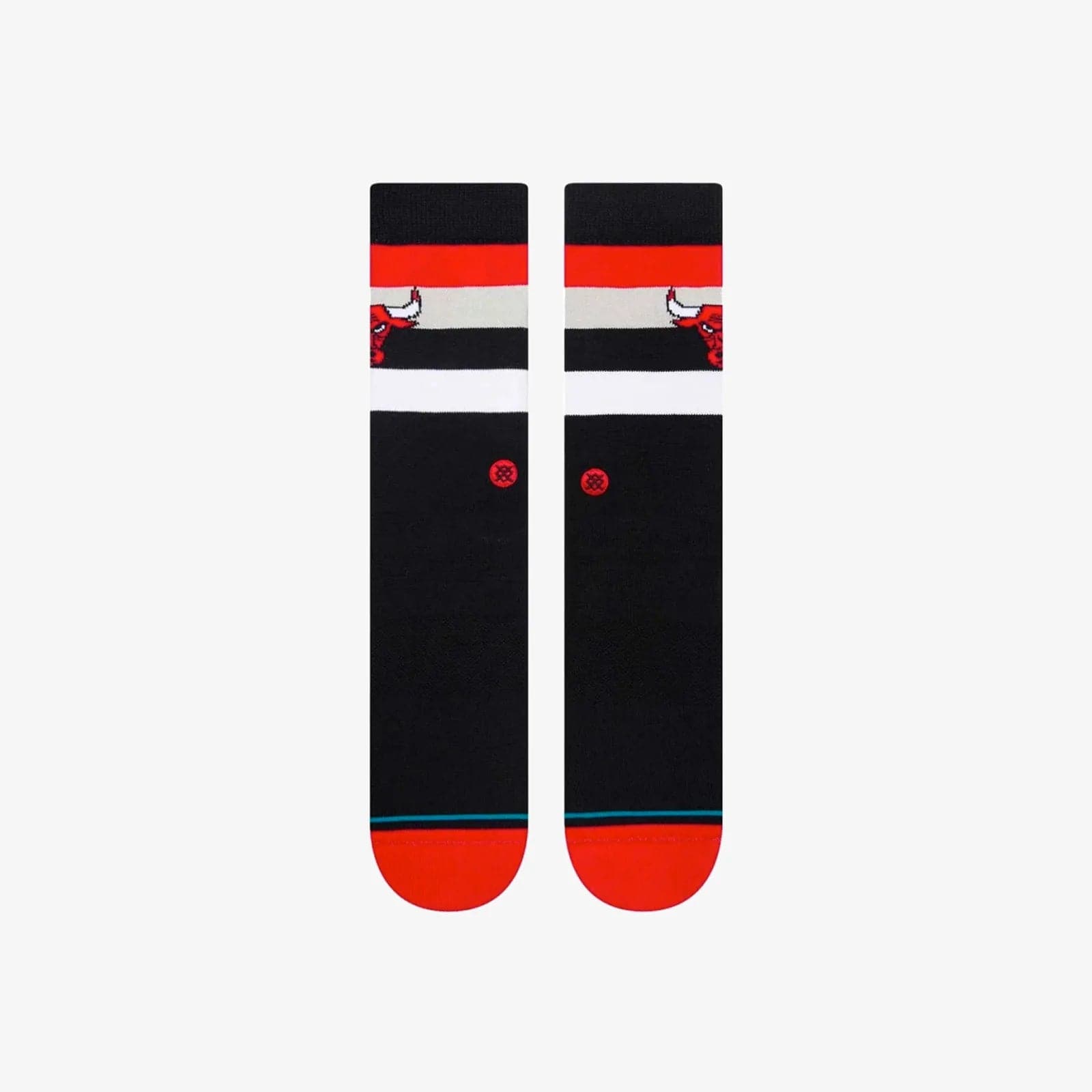 Stance Socks Large (9-12 US) Chicago Bulls Stance NBA Stripe Crew Socks - Black