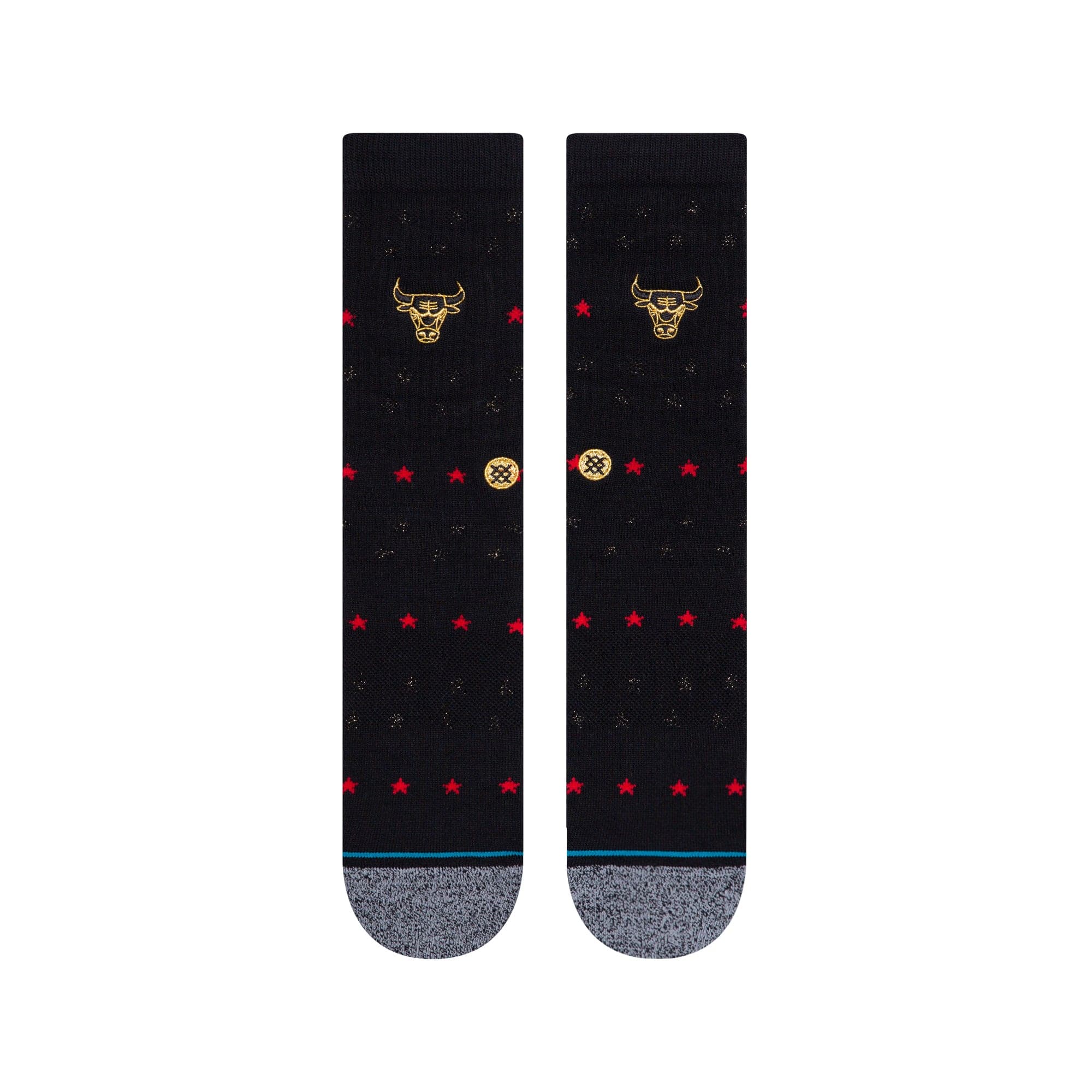 Stance Socks Large (9-12 US) Chicago Bulls Stance NBA Trophy 2 Crew Socks - Black
