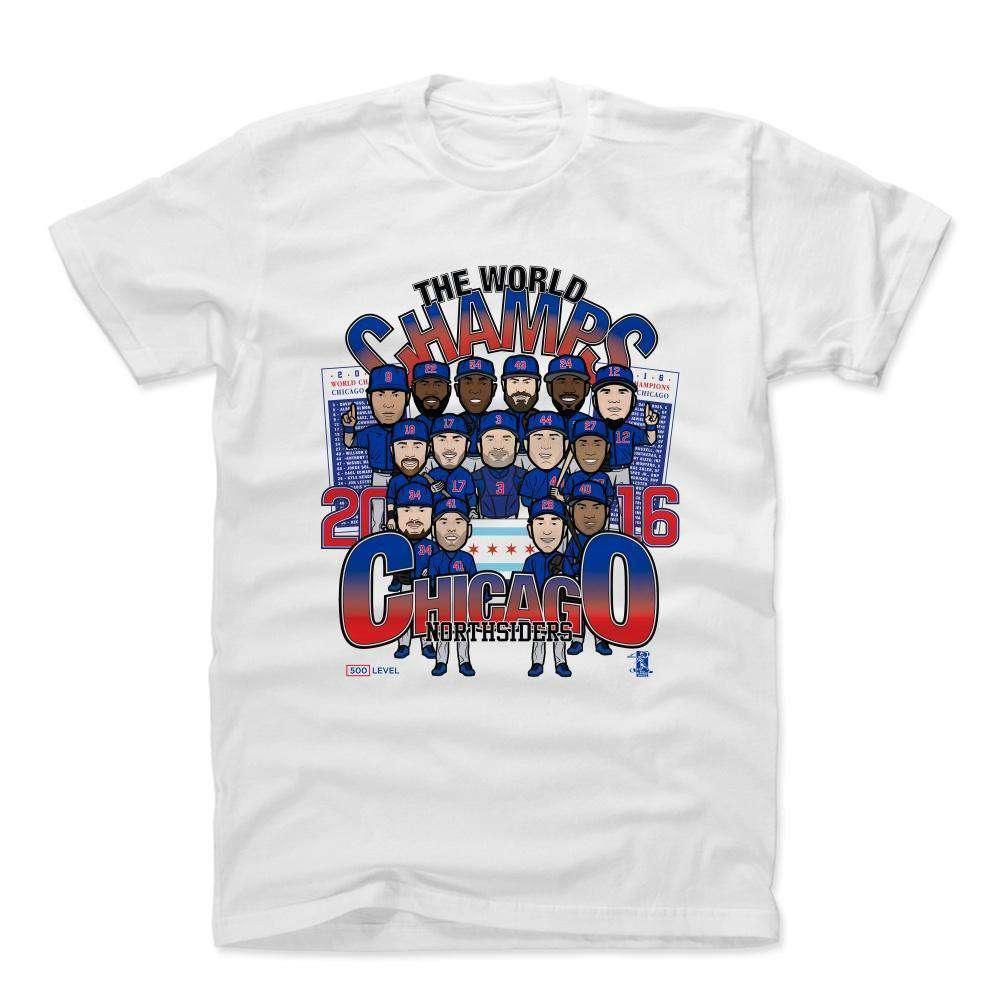500 Level T-Shirts Chicago Cubs 500 Level MLB 2016 World Champs T-Shirt - White