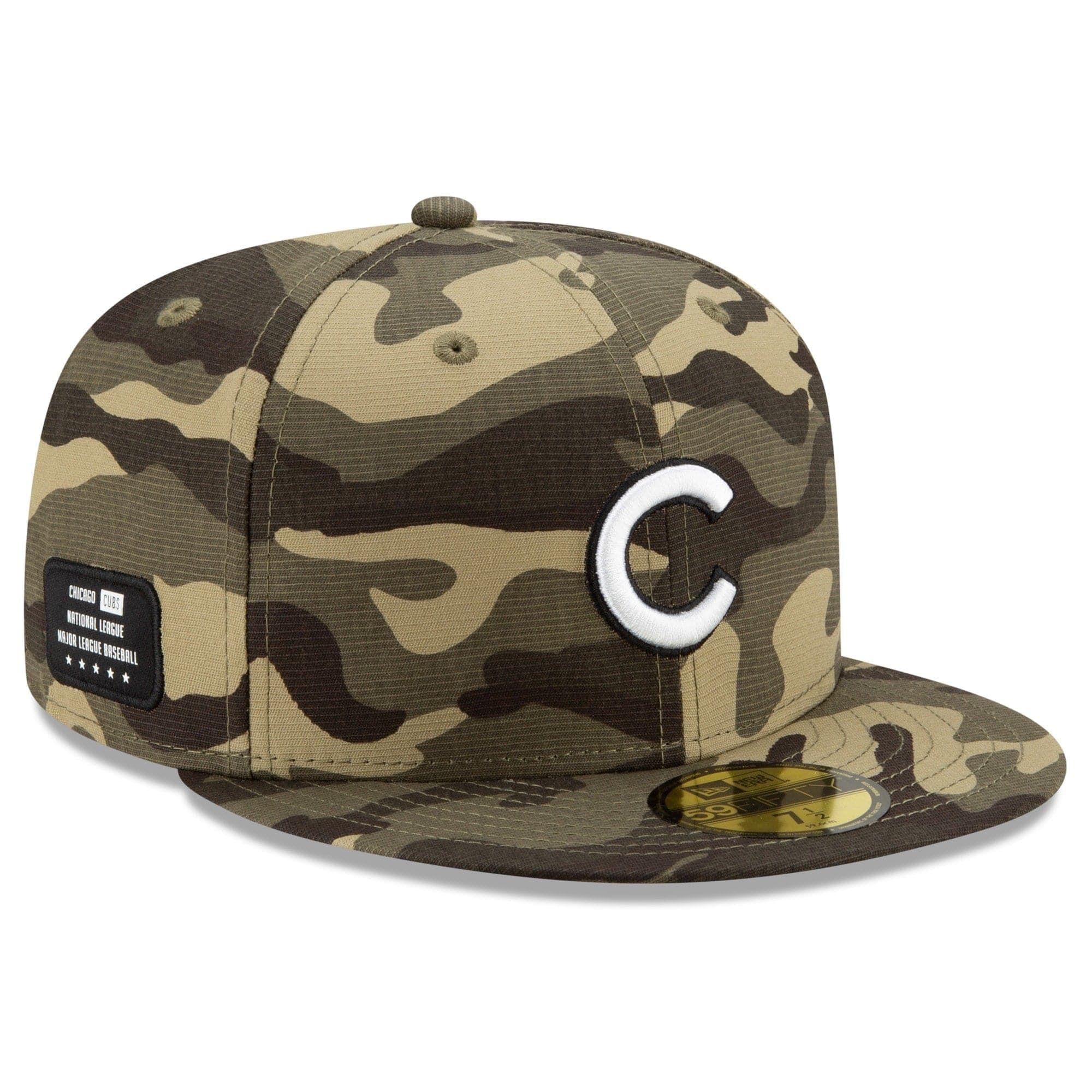 New Era Caps Chicago Cubs New Era MLB 2021 Armed Forces 59FIFTY Fitted Hat - Camo