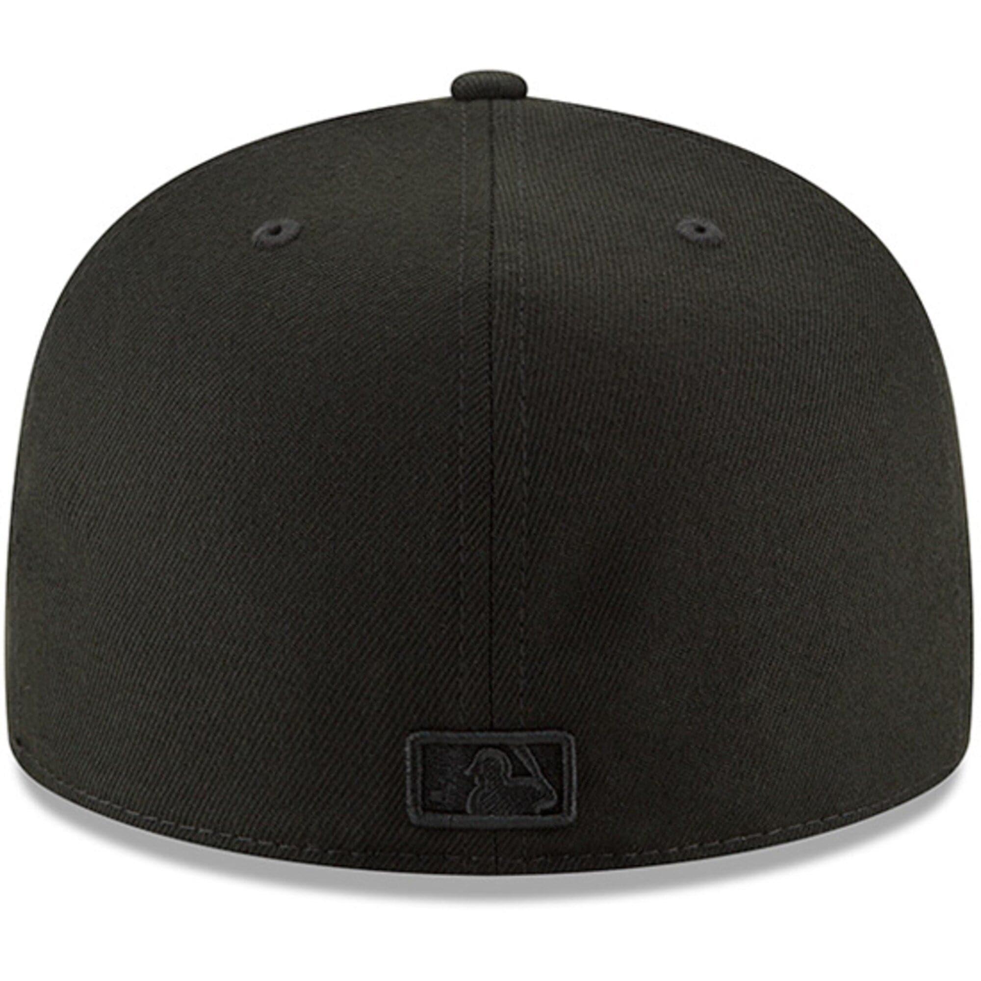 New Era Caps Chicago Cubs New Era MLB Black On Black 59FIFTY Fitted Hat - Black
