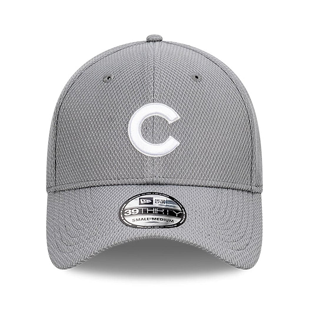 New Era Caps Chicago Cubs New Era MLB Team Storm Diamond Era 39THIRTY Flex Fiit Curve Hat - Grey