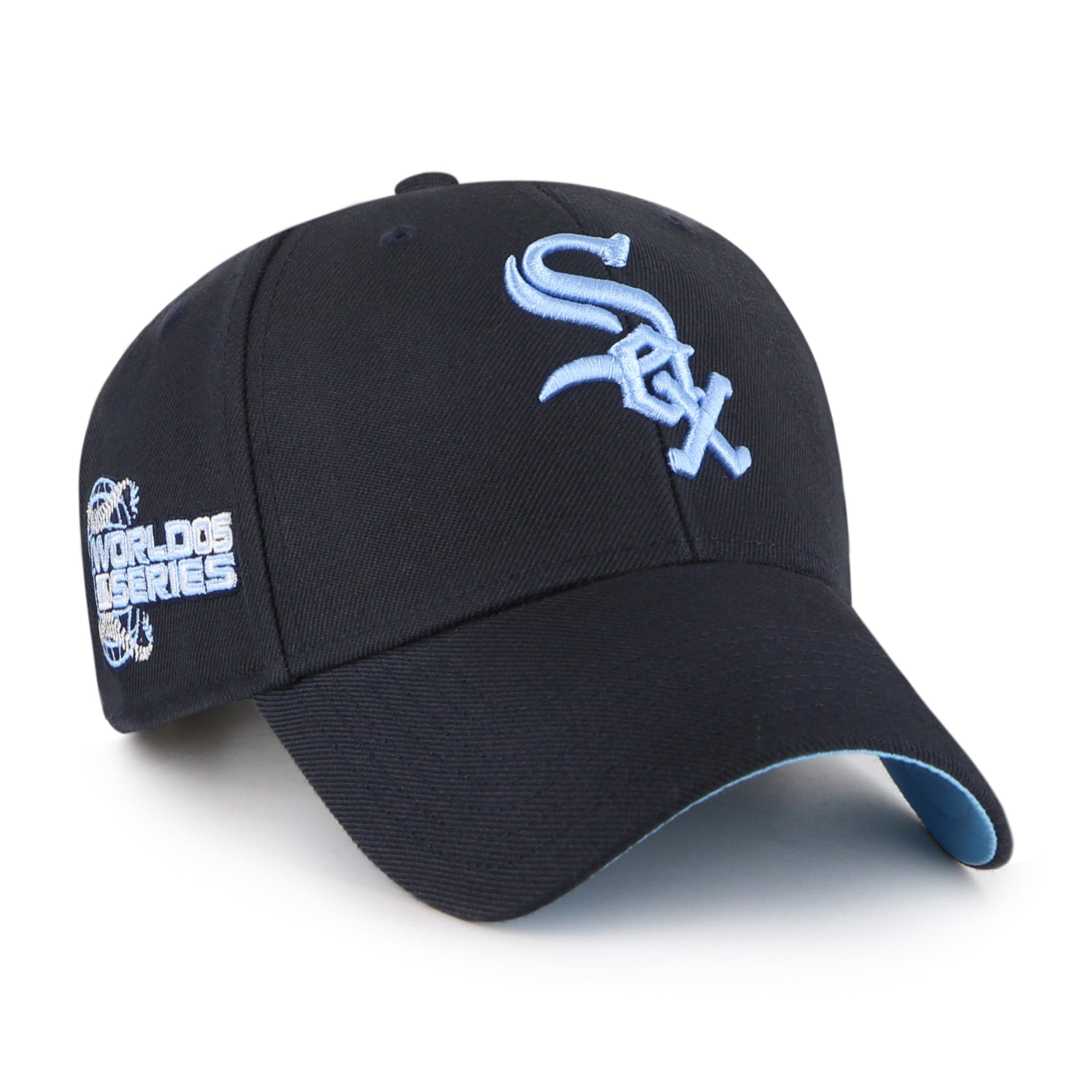 47 Brand Caps Chicago White Sox '47 MLB Blue World Series Patch MVP Snapback Hat - Navy