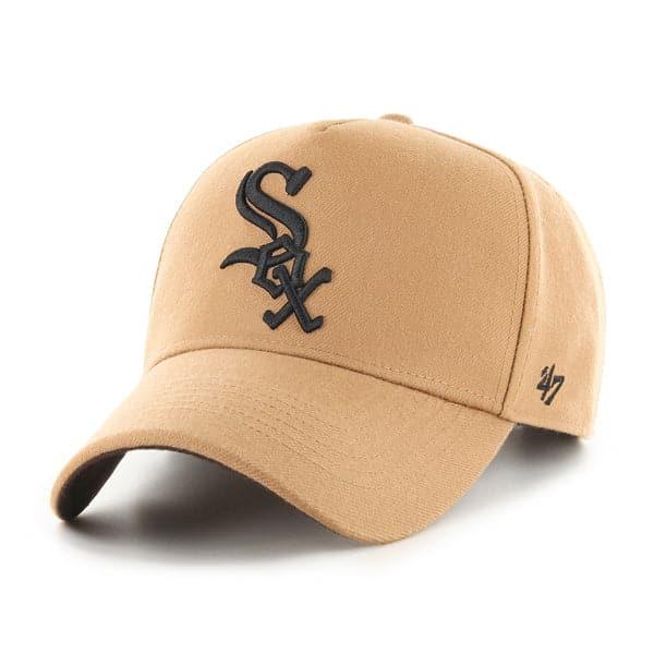 47 Brand Caps Chicago White Sox '47 MLB Monochrome Logo MVP DT Snapback Hat - Camel