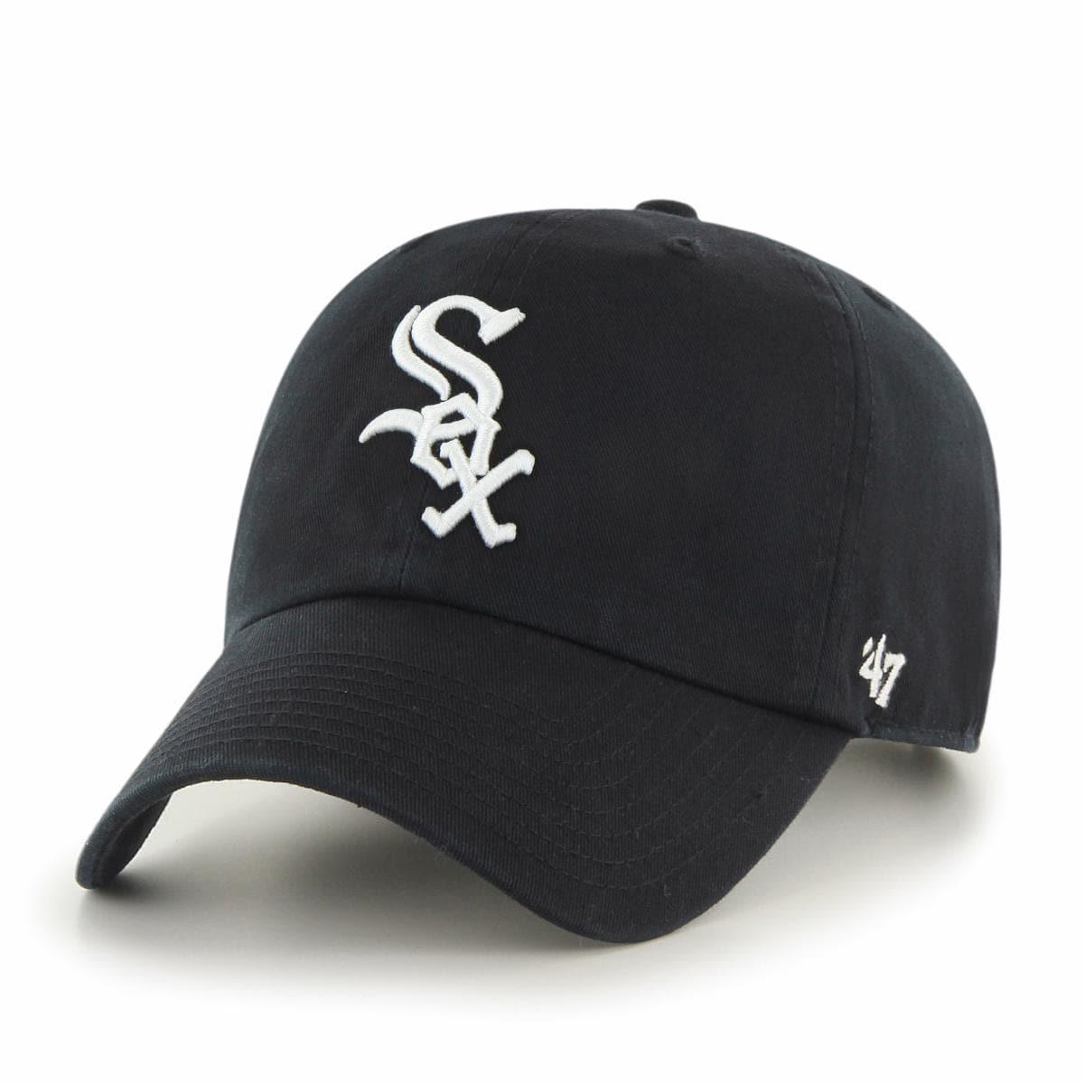 47 Brand Caps Chicago White Sox '47 MLB Team Clean Up Strapback Hat - Black