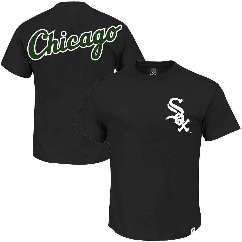 Majestic Athletic T-Shirts Chicago White Sox Majestic MLB Hastings T-Shirt - Black