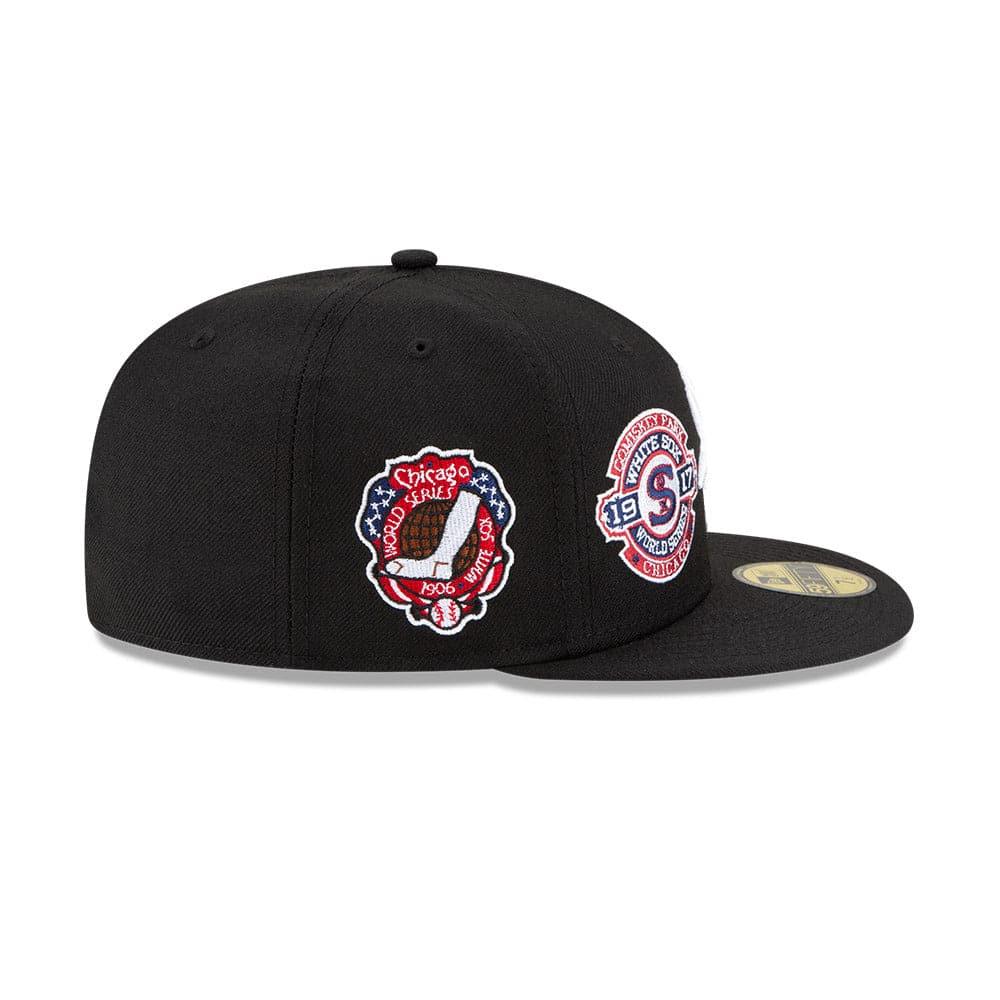New Era Caps Chicago White Sox New Era MLB Champions Patch 59FIFTY Fitted Hat - Black