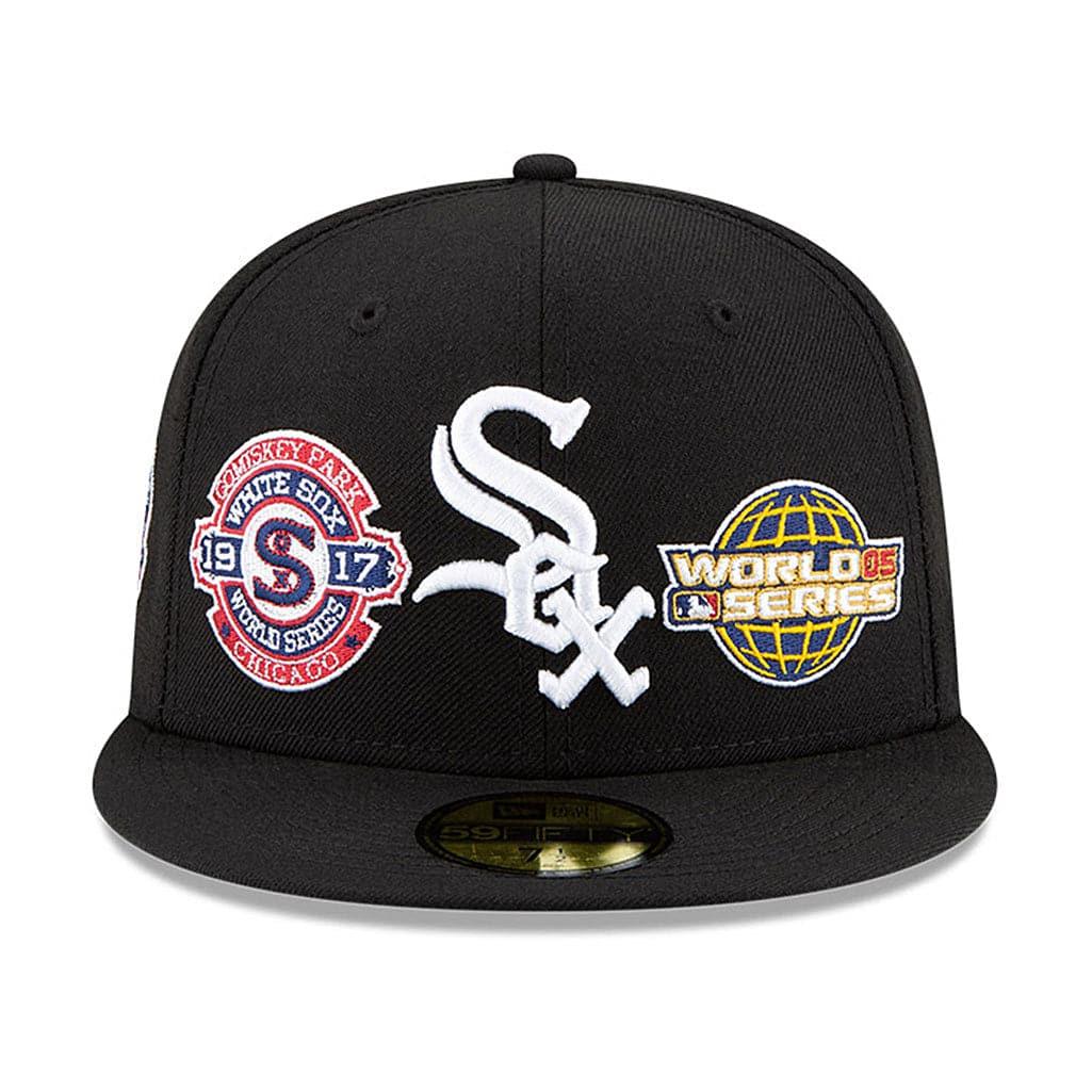 New Era Caps Chicago White Sox New Era MLB Champions Patch 59FIFTY Fitted Hat - Black