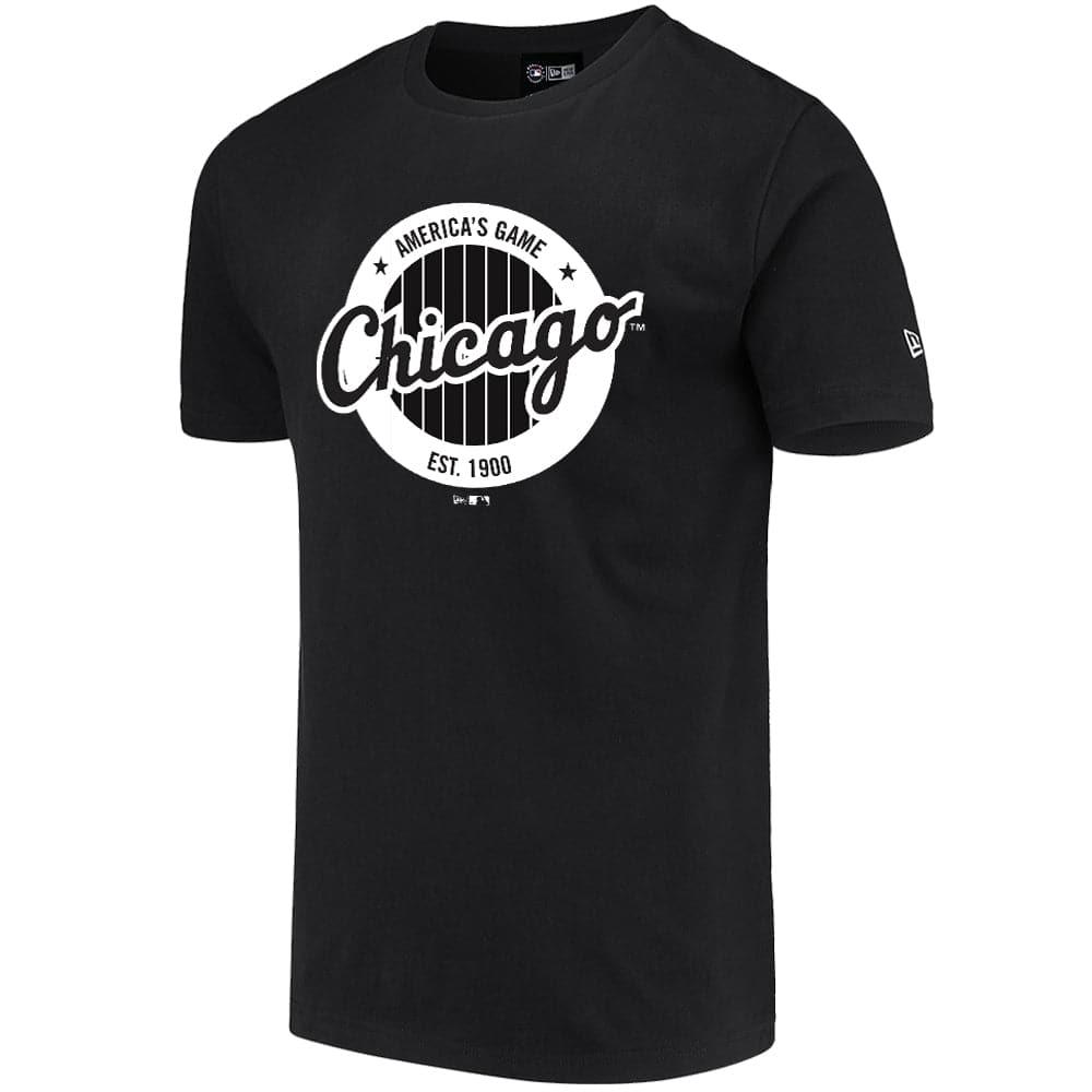 New Era T-Shirts Chicago White Sox New Era MLB Circle Logo T-Shirt - Black