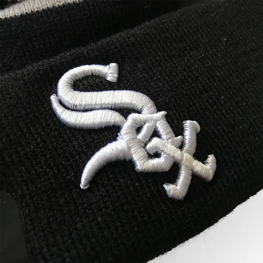 New Era Beanies Chicago White Sox New Era MLB Grey Stripe Knit Beanie - Black