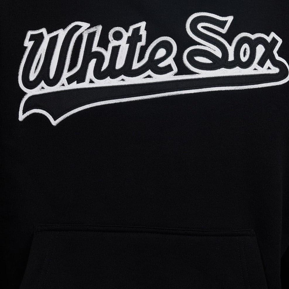 New Era Jumpers Chicago White Sox New Era MLB Oversized Lockstitch Script Hoodie - Black