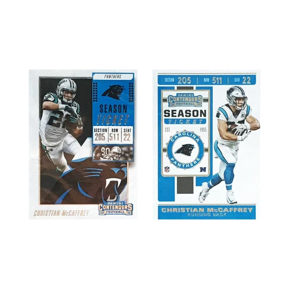 Panini Cards Christian McCaffrey Carolina Panthers Panini NFL 2 Card Contenders Set