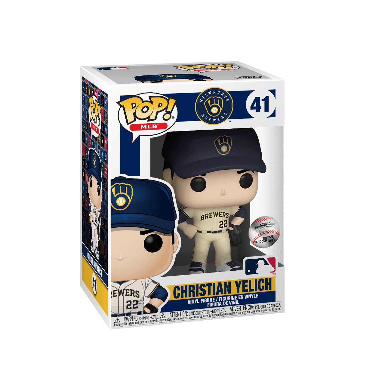 Funko Figures Christian Yelich Milwaukee Brewers MLB Funko Pop Vinyl 3.75" 41 Figure