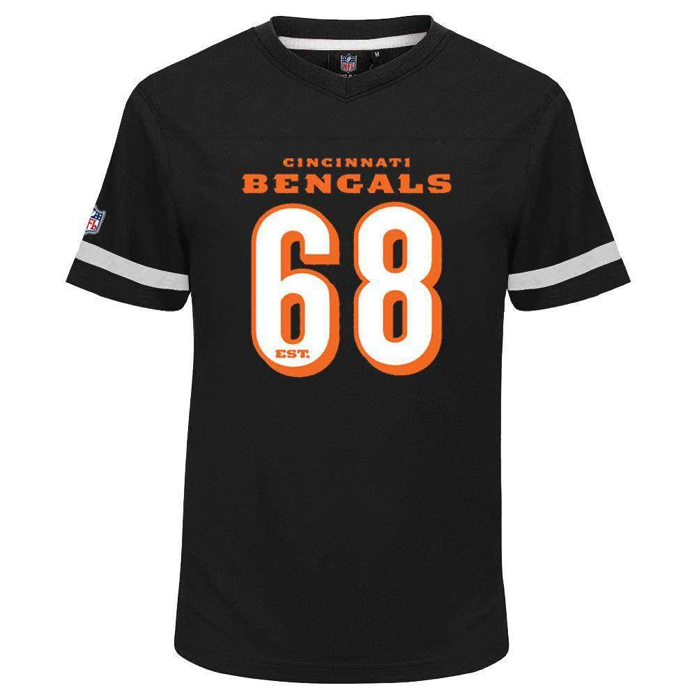 Majestic Athletic T-Shirts Cincinnati Bengals Majestic NFL Poly Mesh Jersey Shirt - Black