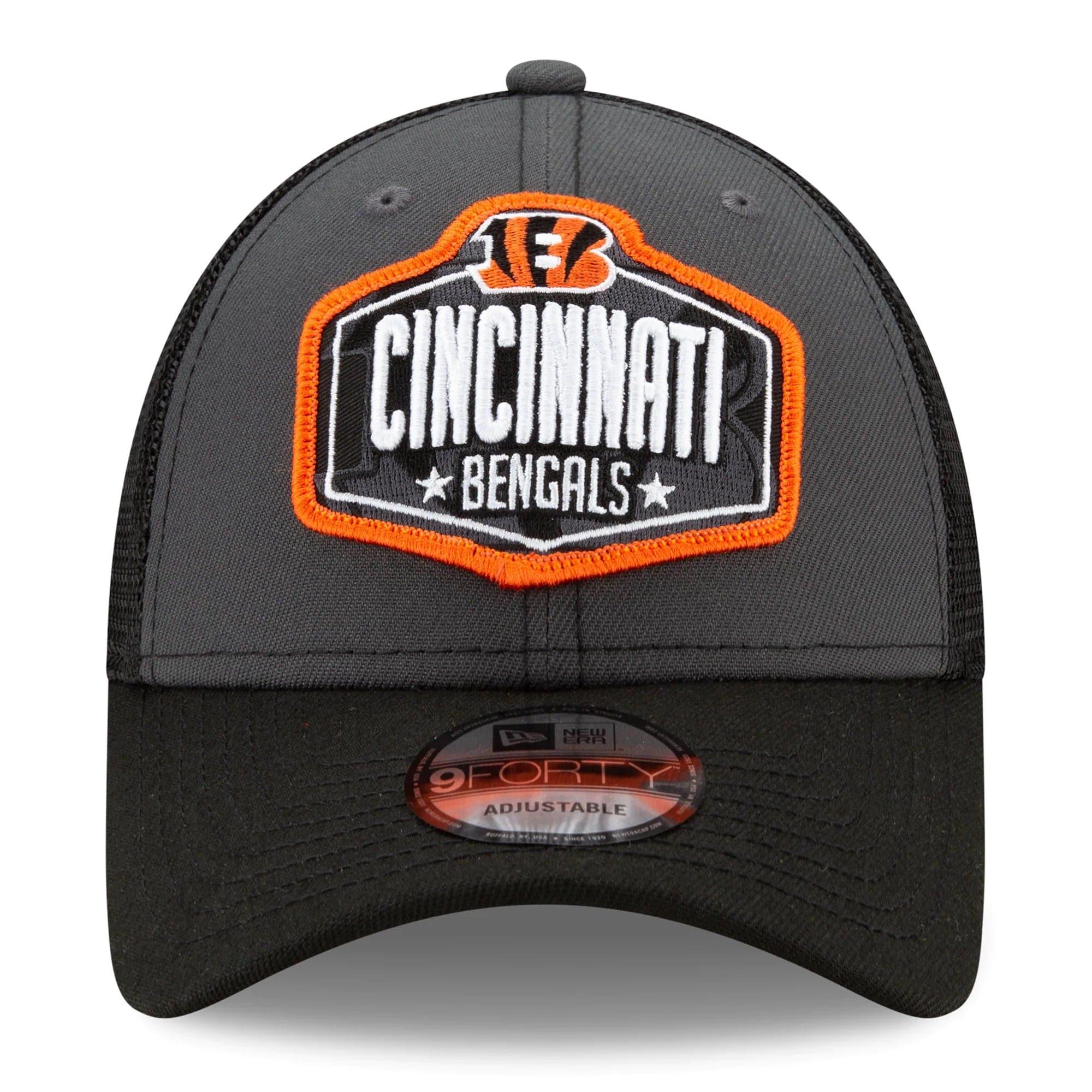 New Era Caps Cincinnati Bengals New Era 2021 NFL Draft 9FORTY Snapback Curve Hat - Graphite