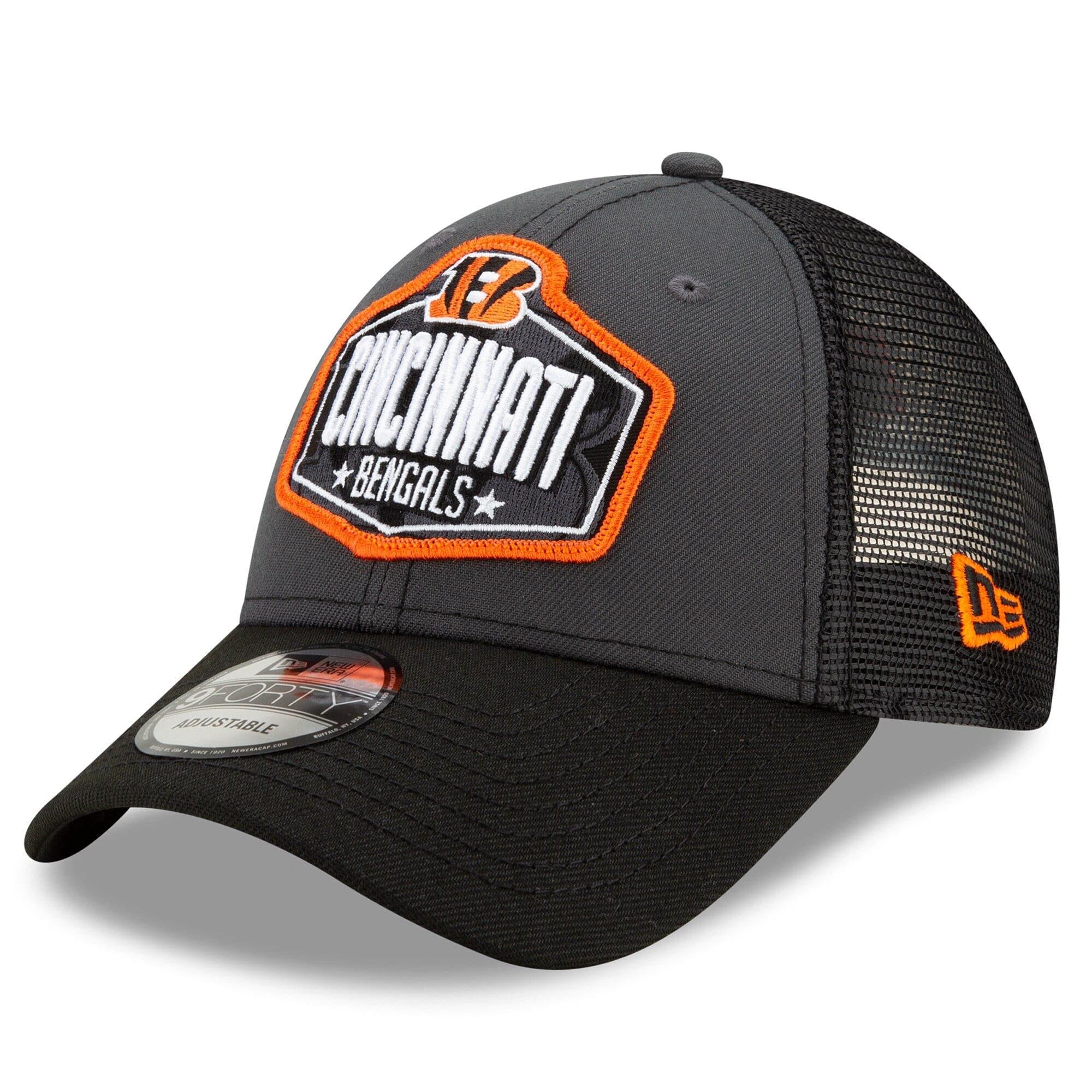 New Era Caps Cincinnati Bengals New Era 2021 NFL Draft 9FORTY Snapback Curve Hat - Graphite