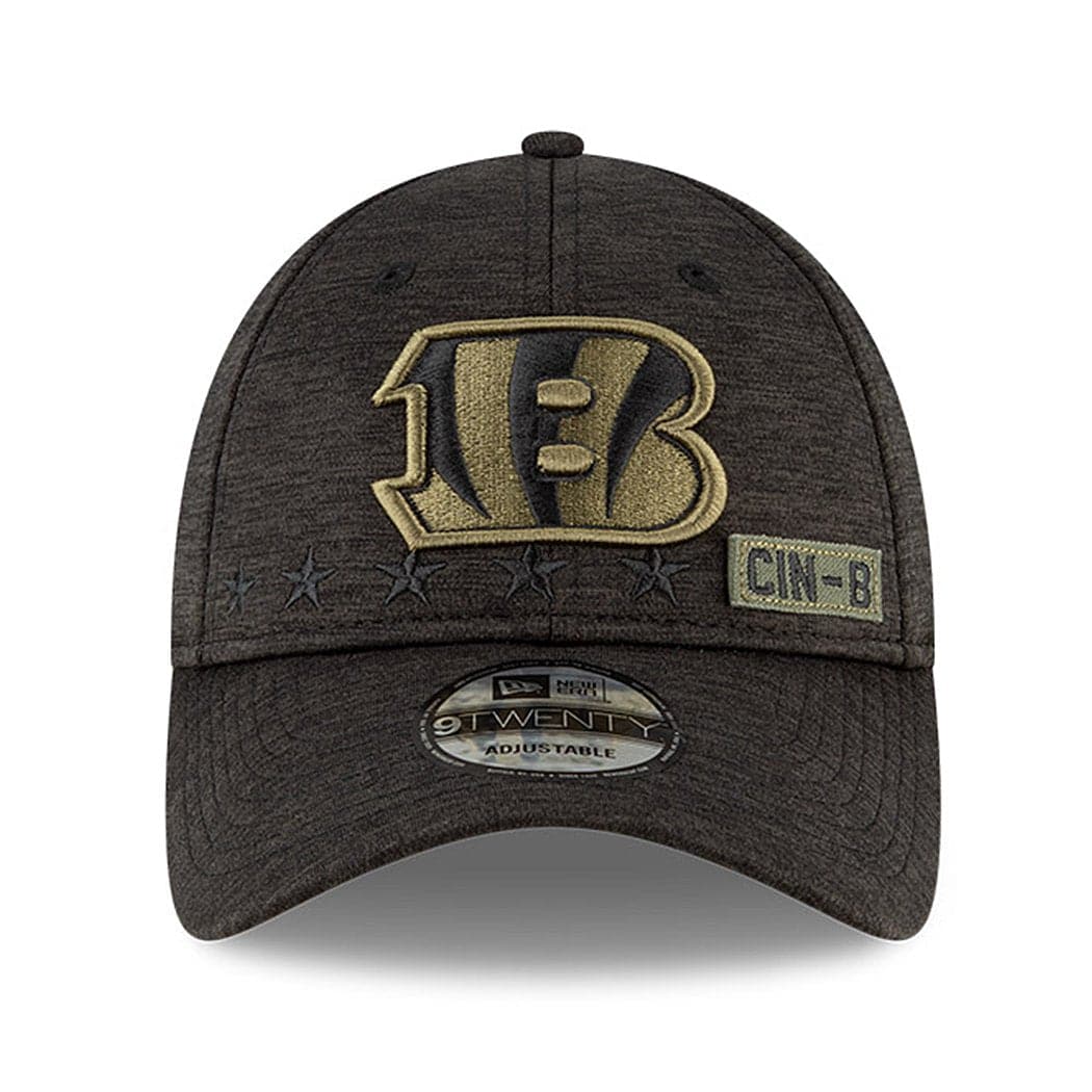New Era Caps Cincinnati Bengals New Era NFL 2020 Salute To Service 9TWENTY Curve Hat - Black