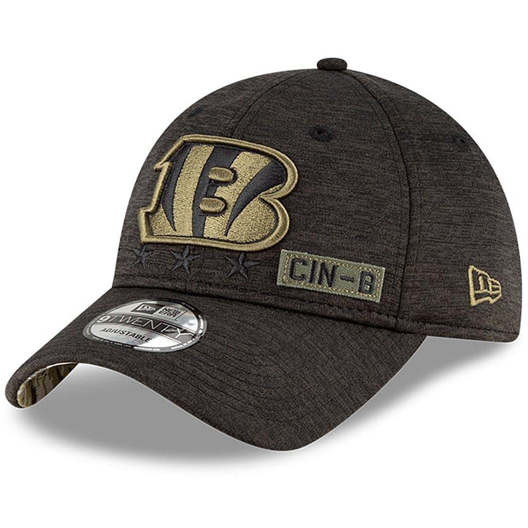 New Era Caps Cincinnati Bengals New Era NFL 2020 Salute To Service 9TWENTY Curve Hat - Black