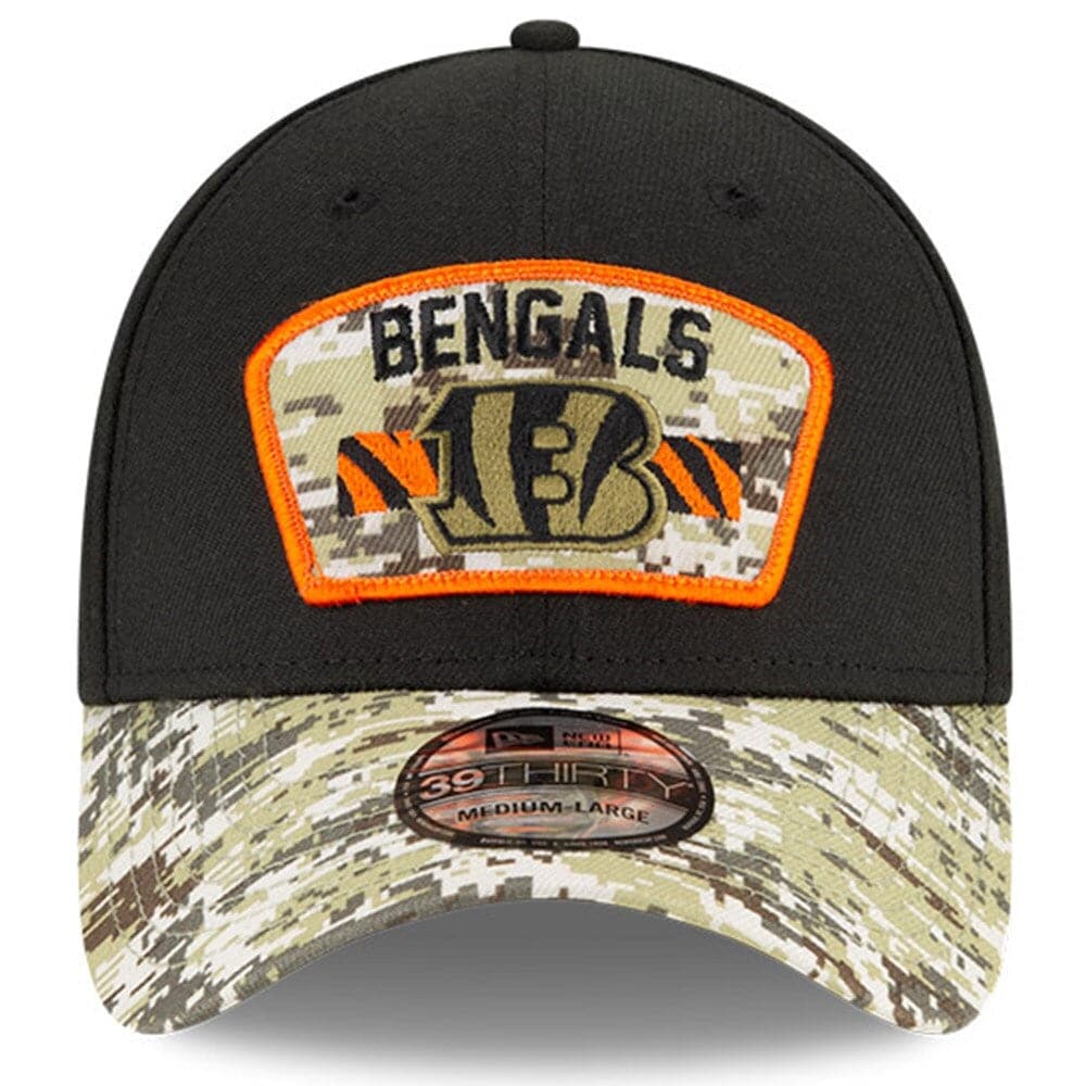 New Era Caps Cincinnati Bengals New Era NFL 2021 Salute To Service 39THIRTY Flex Fit Hat - Black