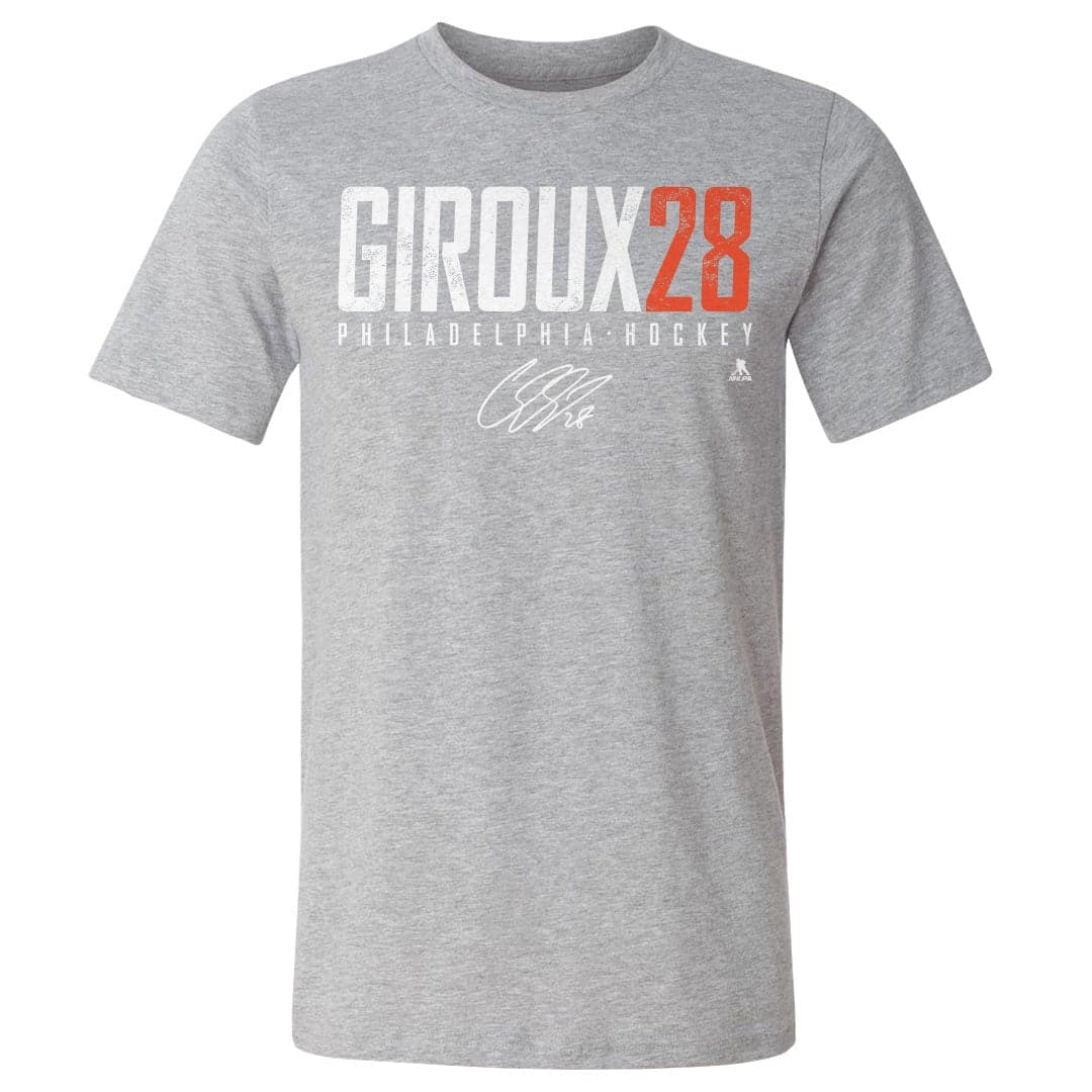 500 Level T-Shirts Claude Giroux Philadelphia Flyers 500 Level NHL Elite T-Shirt - Heather Grey