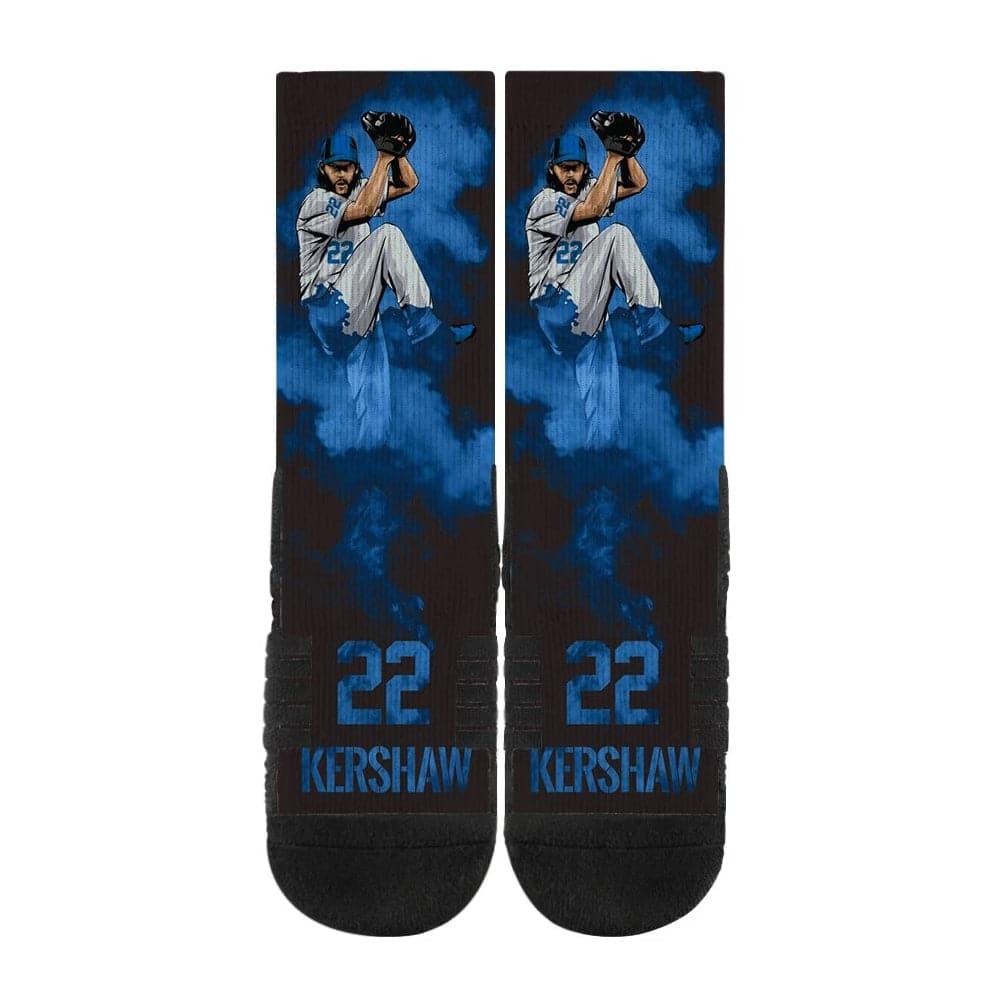 Strideline Socks M/L (8-12 US) Clayton Kershaw Los Angeles Dodgers Strideline MLB Fog Classic Crew Socks - Black