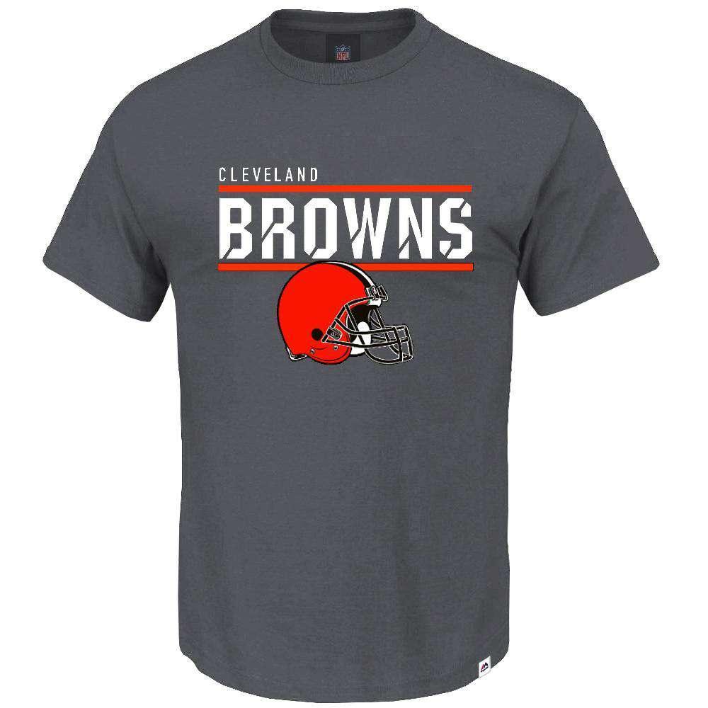 Majestic Athletic T-Shirts Cleveland Browns Majestic NFL Team Flex T-Shirt - Coal