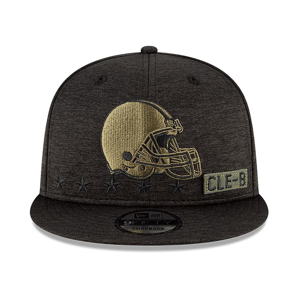 New Era Caps Cleveland Browns New Era NFL 2020 Salute To Service 9FIFTY Snapback Hat - Black