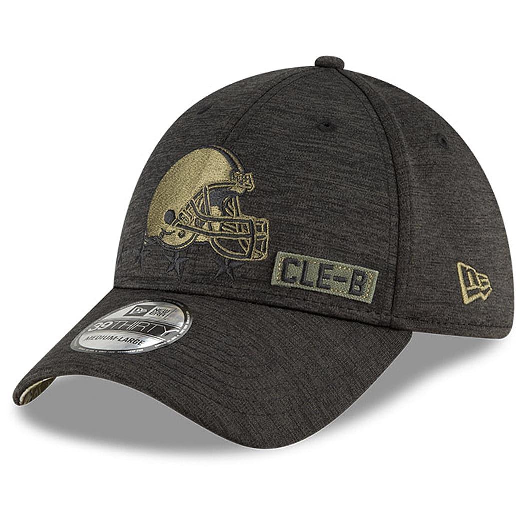 New Era Caps Cleveland Browns New Era NFL 2020 Sideline 39THIRTY Flex Fit Curve Hat - Black