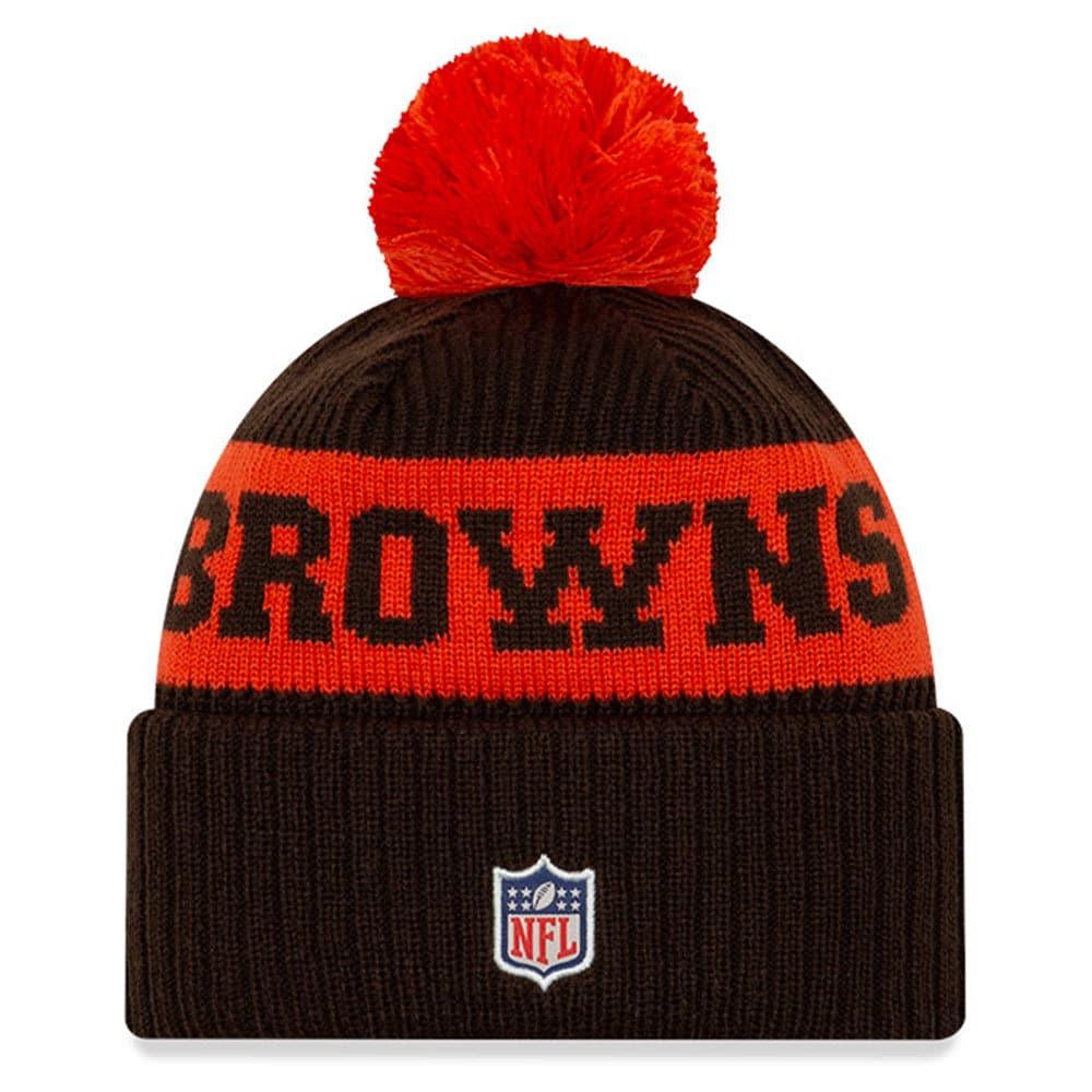 New Era Beanies Cleveland Browns New Era NFL 2020 Team Colour Sideline Knit Beanie