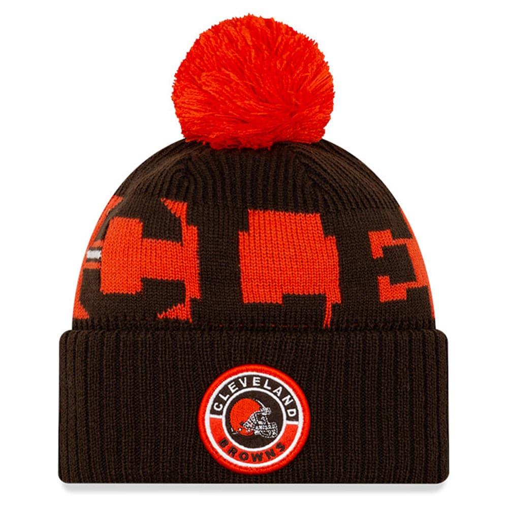 New Era Beanies Cleveland Browns New Era NFL 2020 Team Colour Sideline Knit Beanie