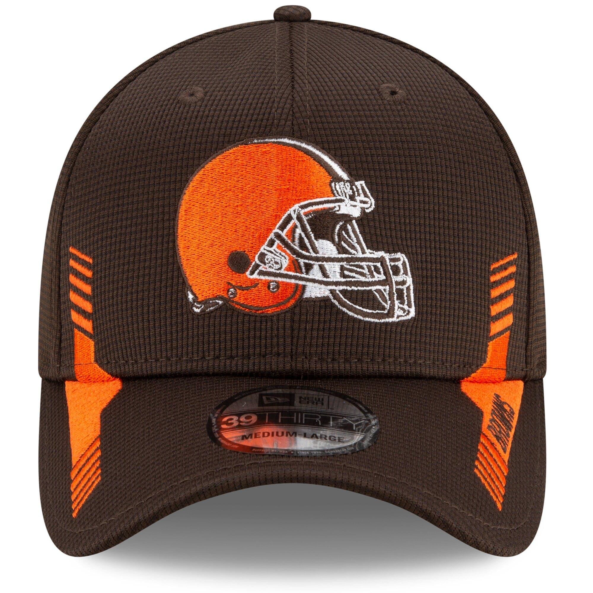 New Era Caps Cleveland Browns New Era NFL 2021 Sideline Home 39THIRTY Flex Fit Hat - Brown