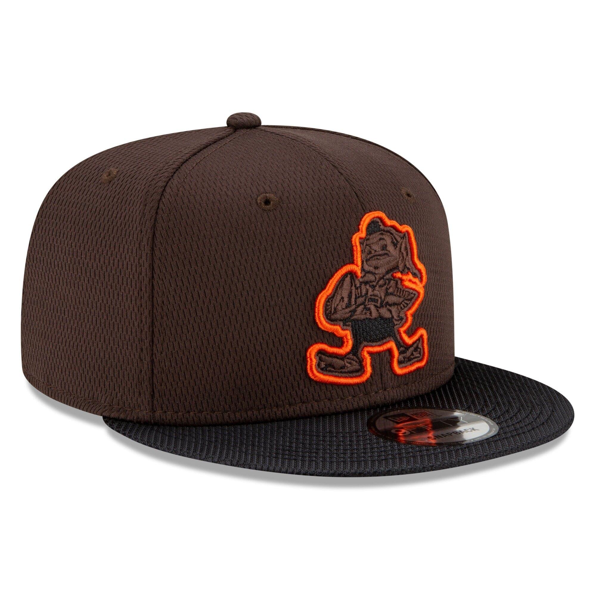 New Era Caps Cleveland Browns New Era NFL 2021 Sideline Road 9FIFTY Snapback Hat - Black