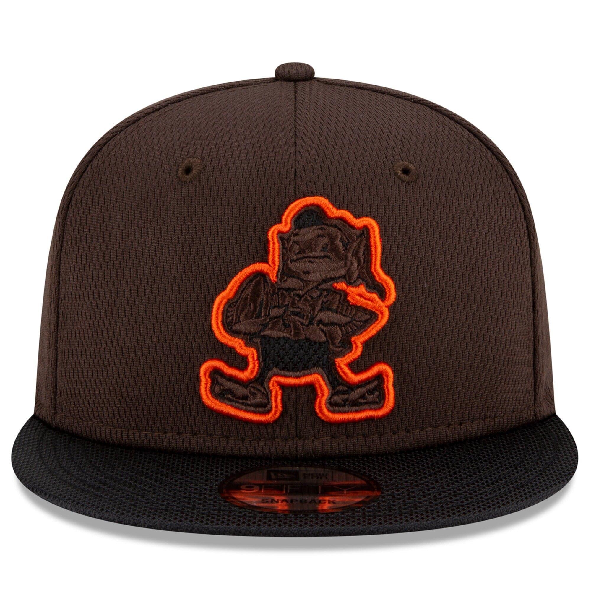 New Era Caps Cleveland Browns New Era NFL 2021 Sideline Road 9FIFTY Snapback Hat - Black