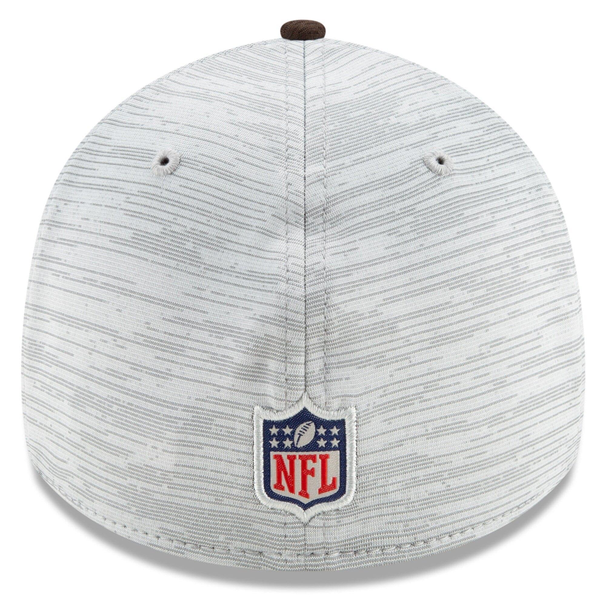 New Era Caps Cleveland Browns New Era NFL 2021 Training Camp 39THIRTY Flex Fit Curve Hat - Grey