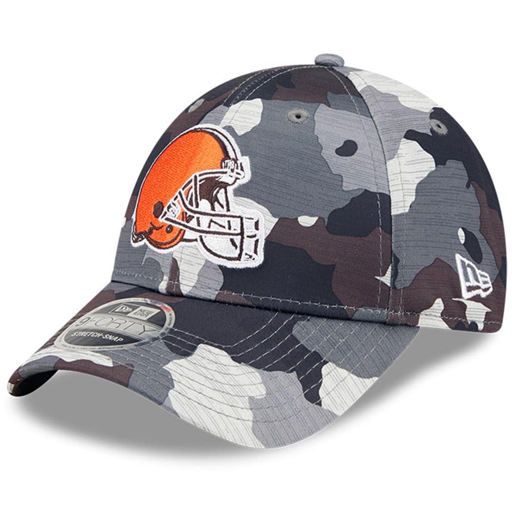 New Era Caps Cleveland Browns New Era NFL 22 Training Camp 9FORTY Stretch Snap Hat - Camo