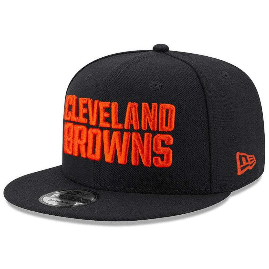 New Era Caps Cleveland Browns New Era NFL Alternate Logo 9FIFTY Snapback Hat - Black