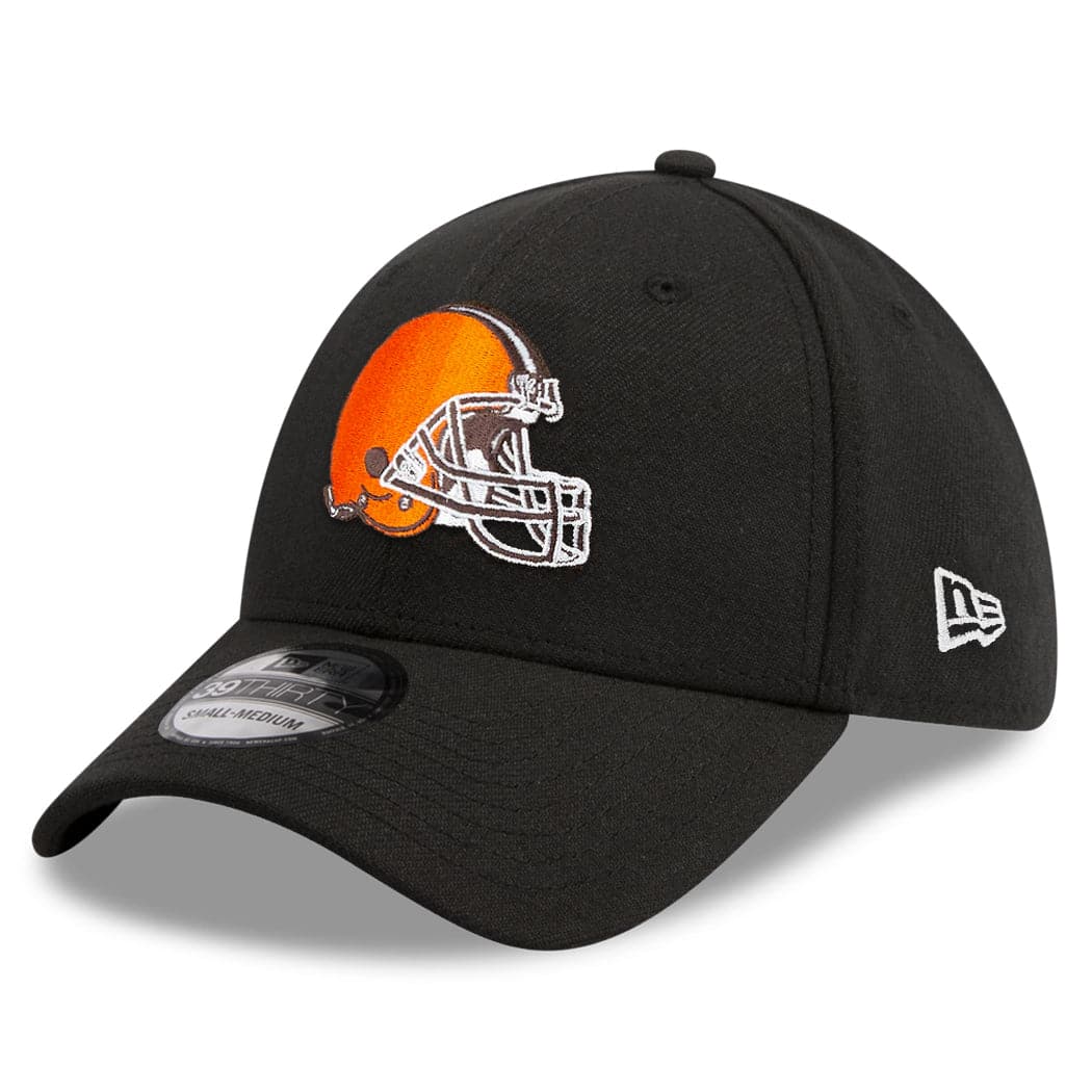 New Era Caps Cleveland Browns New Era NFL Team 39THIRTY Flex Fit Curve Hat - Black