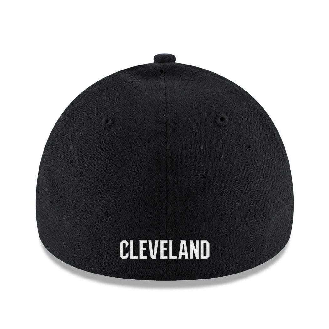 New Era Caps Cleveland Cavaliers New Era NBA Black & White 39THIRTY Stretch-Fit Curve Hat