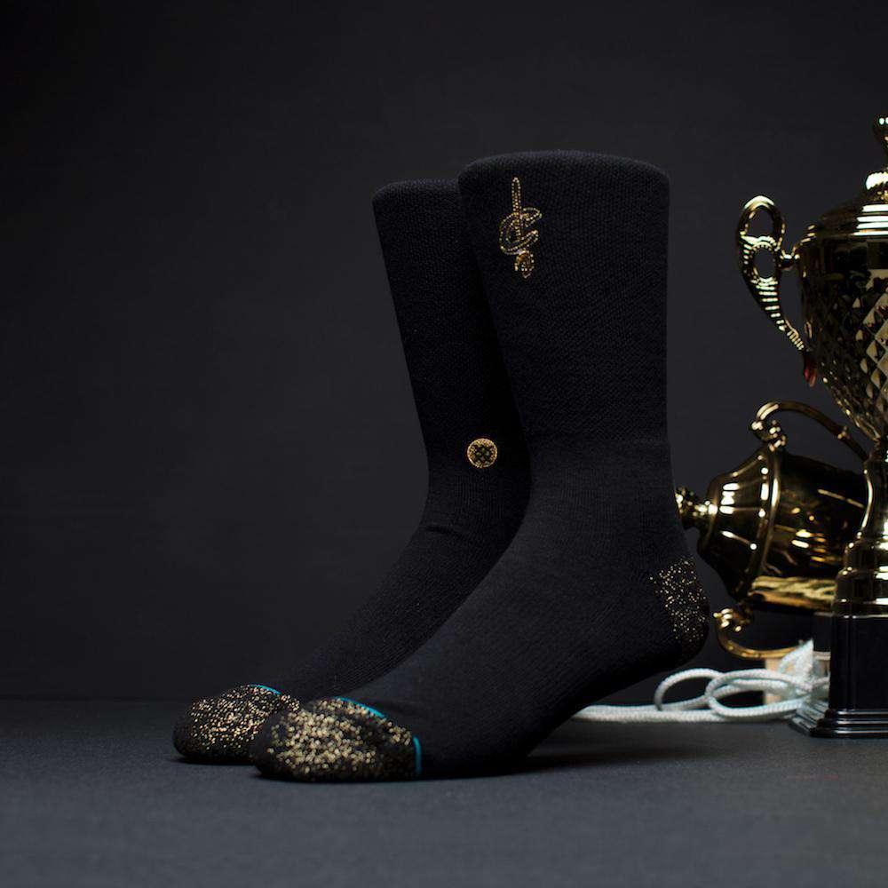 Stance Socks Cleveland Cavaliers Stance NBA Gold Trophy Crew Socks - Black