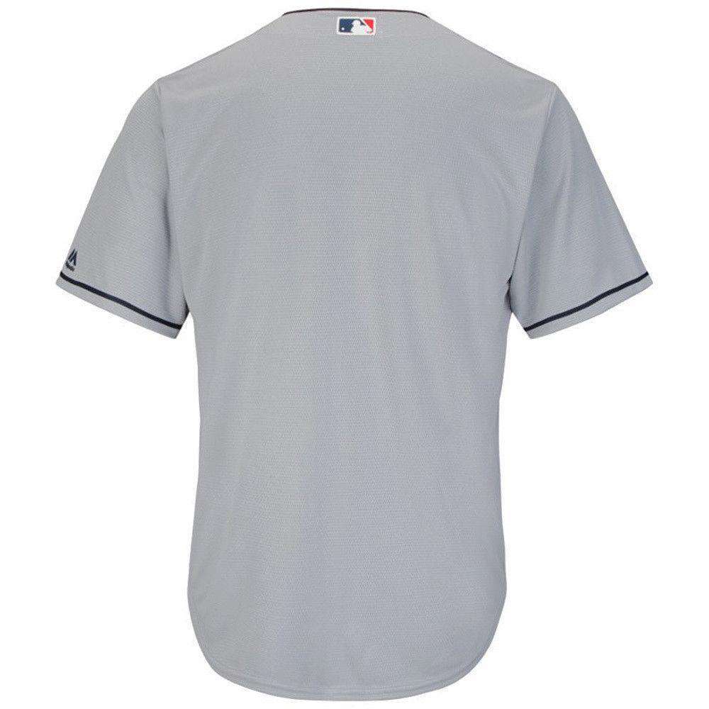 Majestic Athletic Jerseys Cleveland Indians Majestic MLB AC Cool Base Replica Jersey - Grey