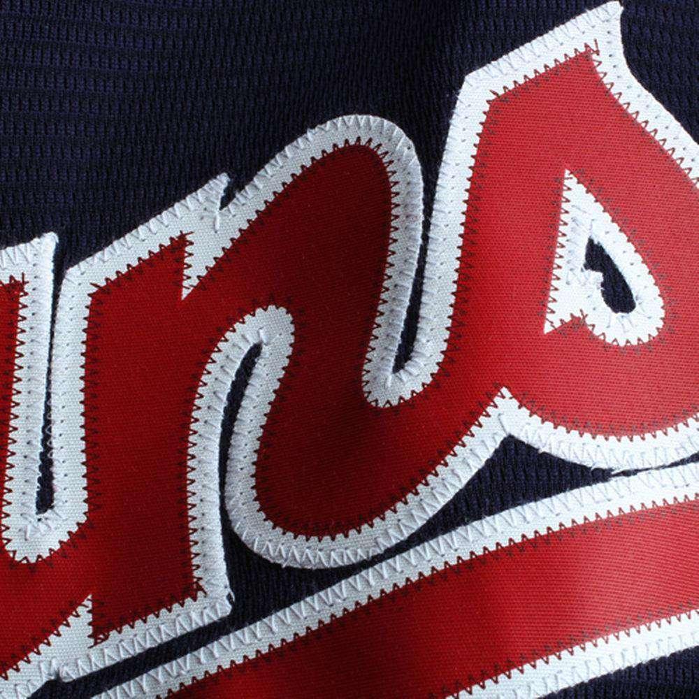 Majestic Athletic Jerseys Cleveland Indians Majestic MLB AC Cool Base Replica Jersey - Navy