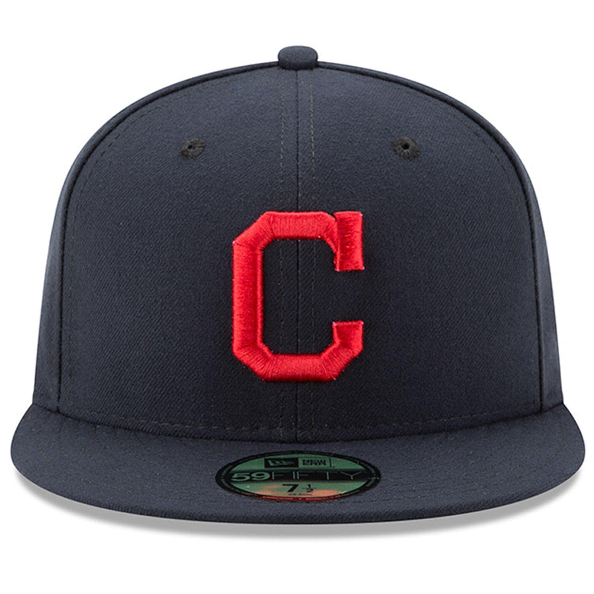 New Era Caps Cleveland Indians New Era MLB Team Classic 59FIFTY Fitted Hat - Navy