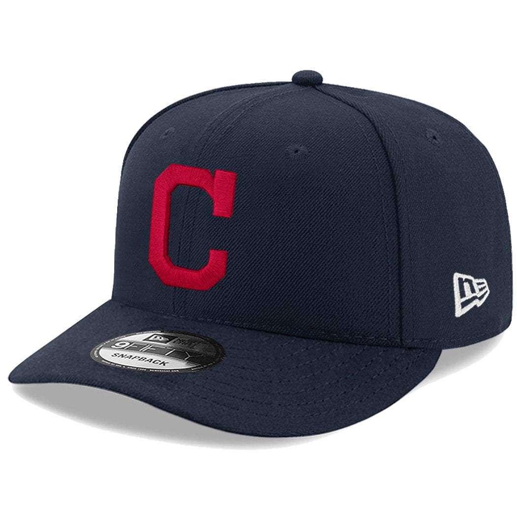 New Era Caps Cleveland Indians New Era MLB Team Pre-Curved 9FIFTY Snapback Hat - Navy