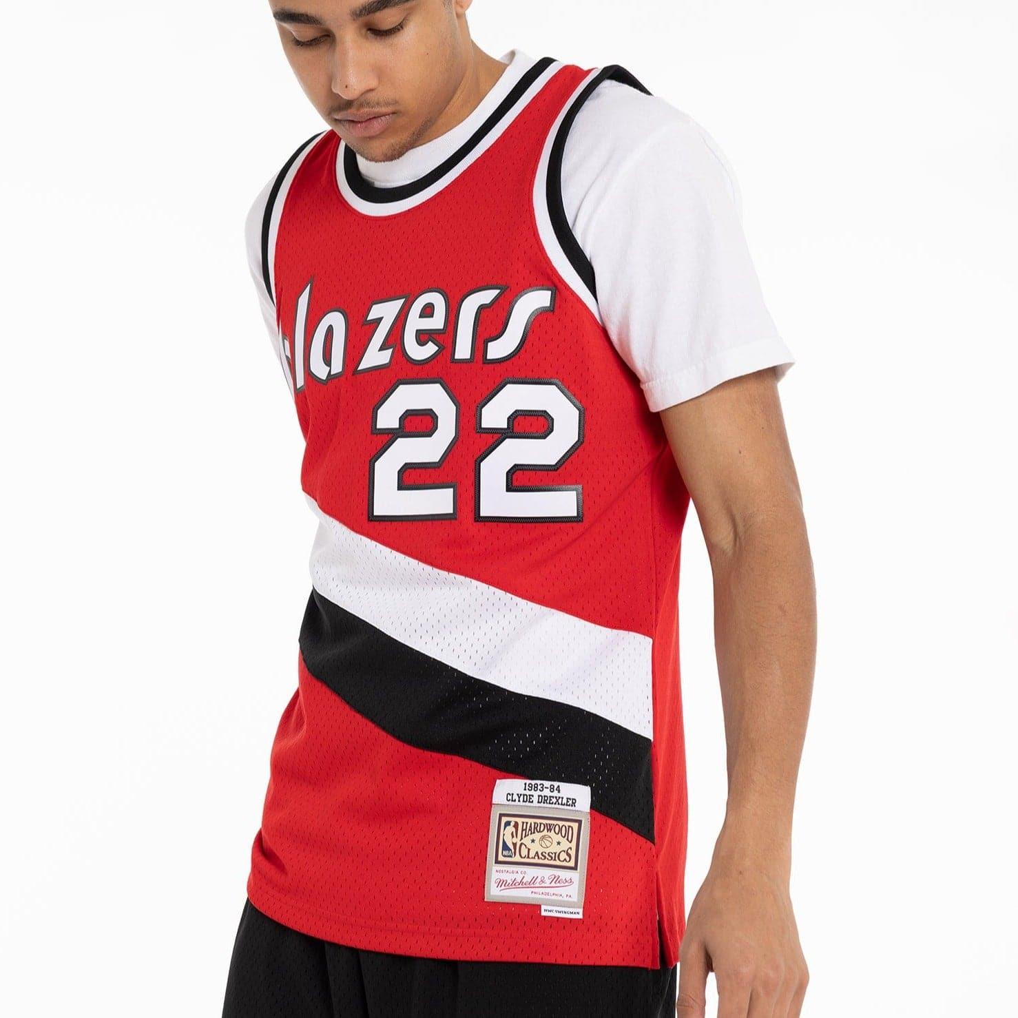 Mitchell And Ness Jerseys Clyde Drexler Portland Trail Blazers Mitchell & Ness NBA Swingman Jersey 83-84 - Red