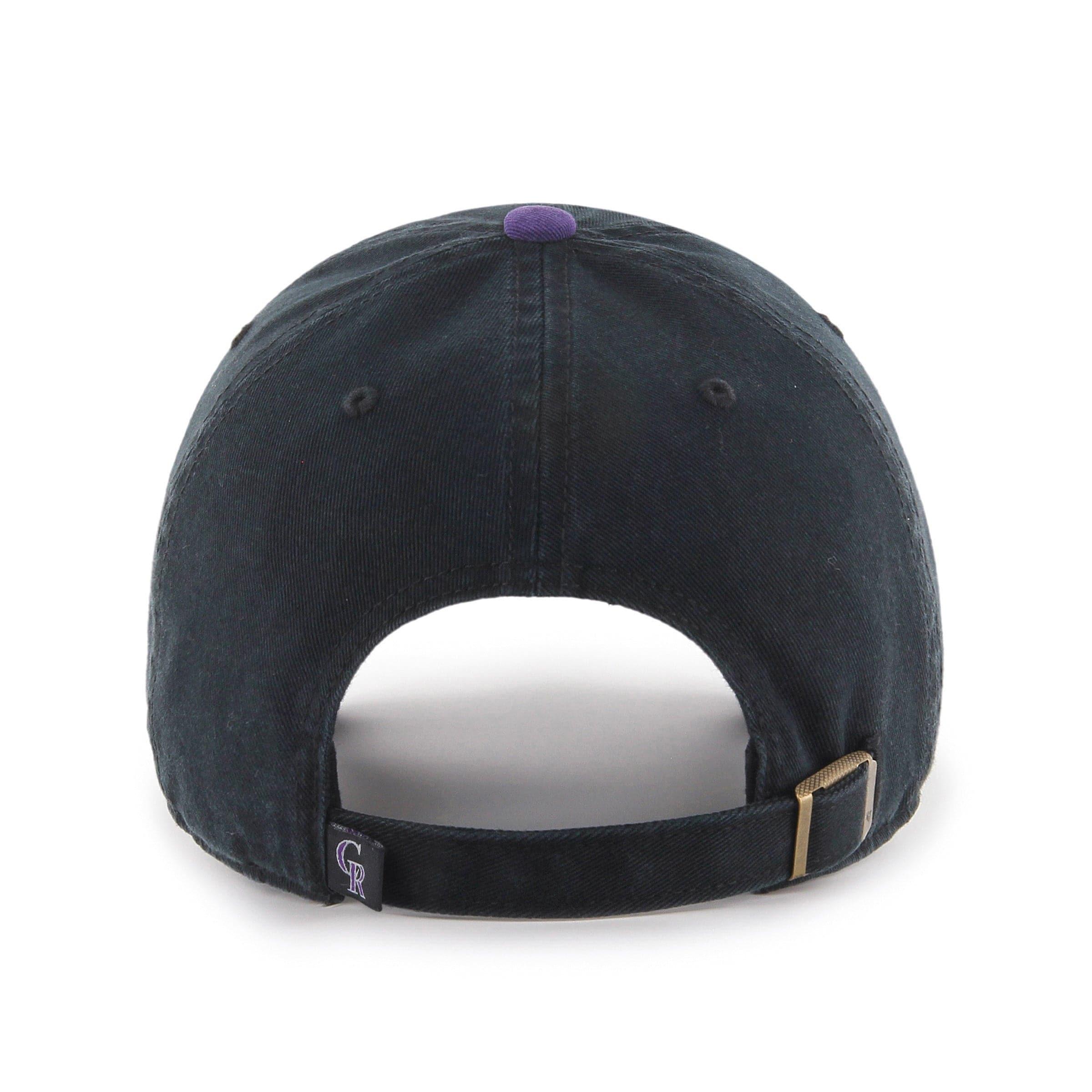 47 Brand Caps Colorado Rockies '47 MLB Team Clean Up Strapback Hat - Black